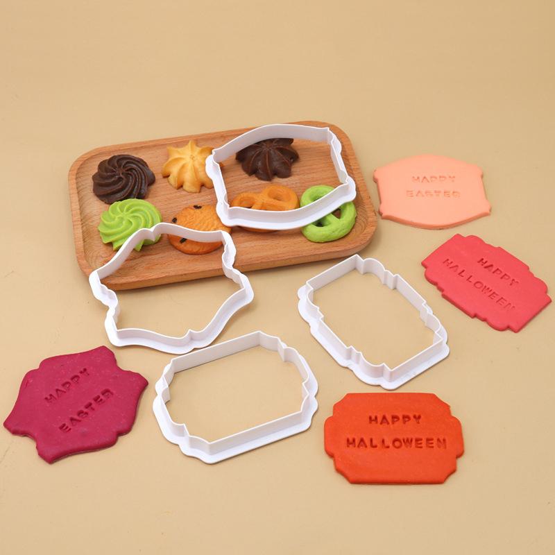 1 buc Vintage placă cadru Cookie Cutter Set Plastic biscuiți mucegai tort decorare instrumente Cookie mucegai