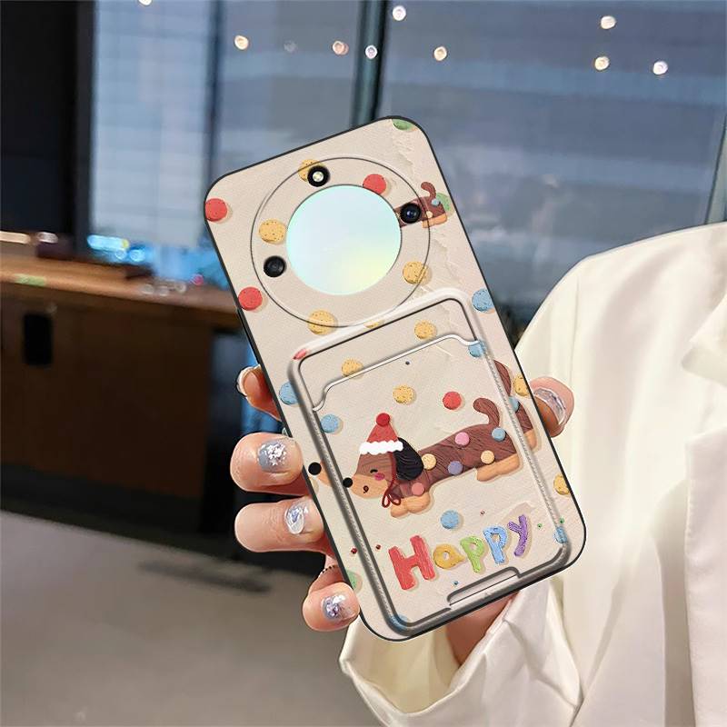 protective Silicone Phone Case For Huawei Honor X40 Graffiti Soft case Card bag Waterproof Durable Cartoon Anti-dust TPU