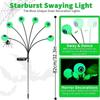 Halloween Outdoor Scary Eyeball Lights Led Green Warm White Multi Color Eyeball Blinking Firefly Lights Waterproof Solar Lights