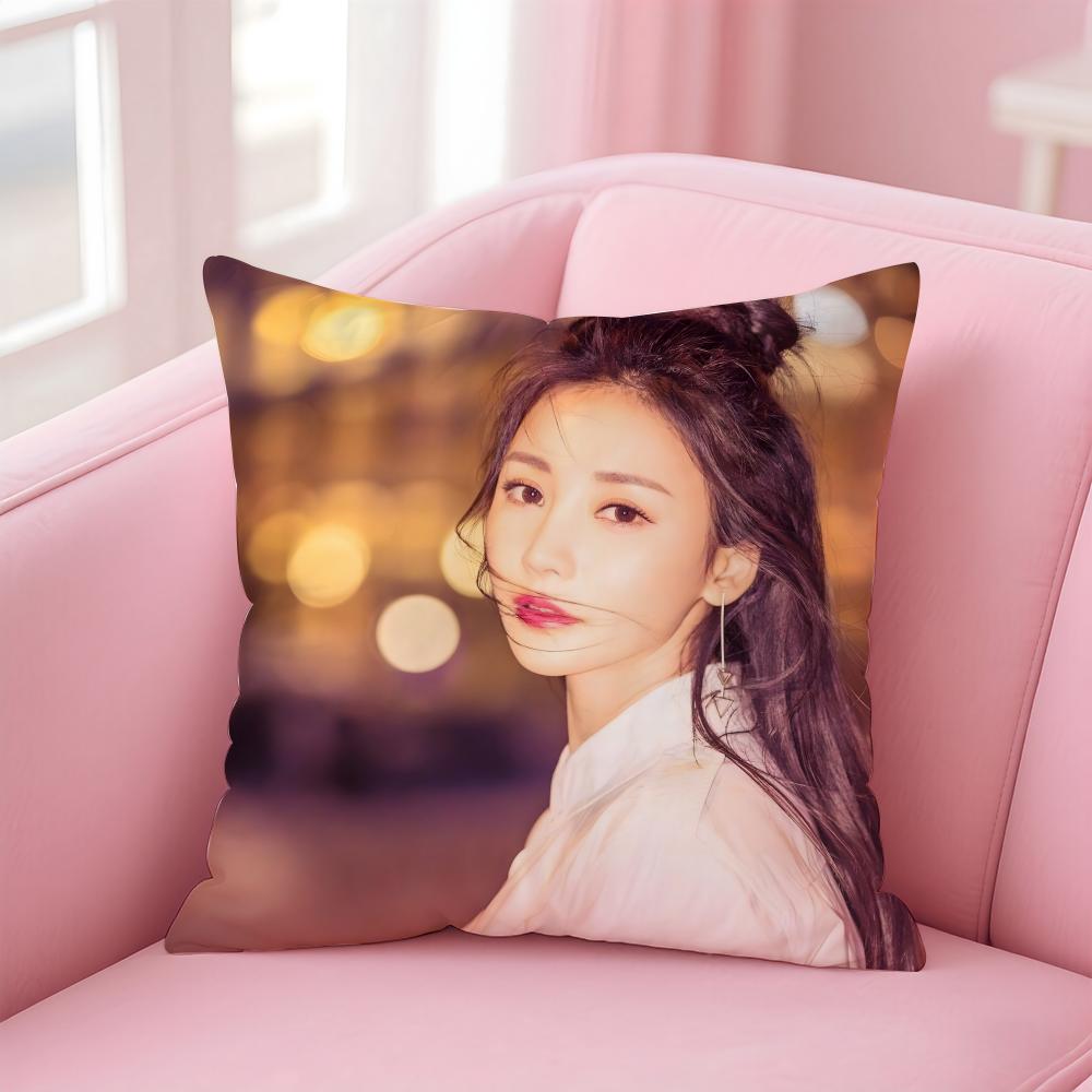 Popular fashion Chinese sexy actress LLiu Yan Cushion Cover Pillow Case Soft Friendly Fabric Concealed Zipper
