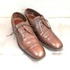 70er 80er Vintage FREEMAN Größe 9.5C 26.5 27.0cm Plain Toe Businessschuhe Braun(GEBRAUCHT)