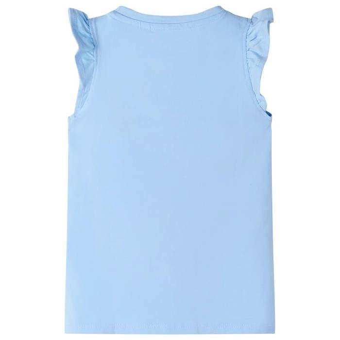 Children's T-shirt with Ruffle Sleeves Light Blue 92/104/116/128/140