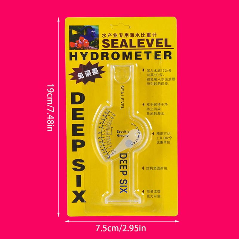 High Precision Seawater Hydrometer Automatic Fish Tank Hydrometer Transparent Salinity Meter