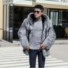 New Men's Hooded Jacket Fashion Light Luxury Silver Fox Hair Coat Thickened Warm Temperament Fur Sweater
