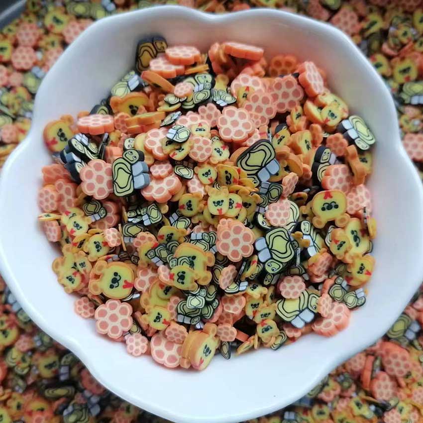 1KG DIY Craft Slime Sprinkles Bee Hive Flower Bear Mix Polymer Clay Sprinkles Slices 1kg