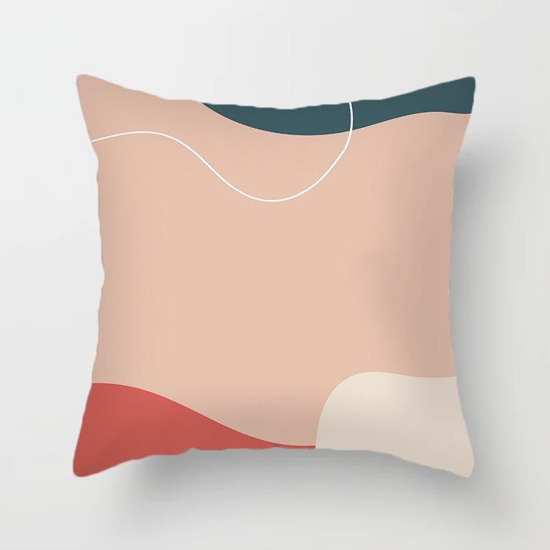 Luxury Home Decoration Pillowcase Simple Watercolor Flow Painting Office Sofa Car Cushion Cover