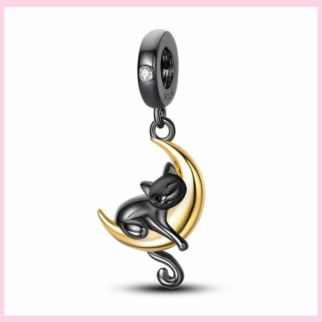 925 серебряных бусинок с голубыми глазами, светящихся в темноте, подвесок-светлячков для браслета, подвесок, ювелирных изделий