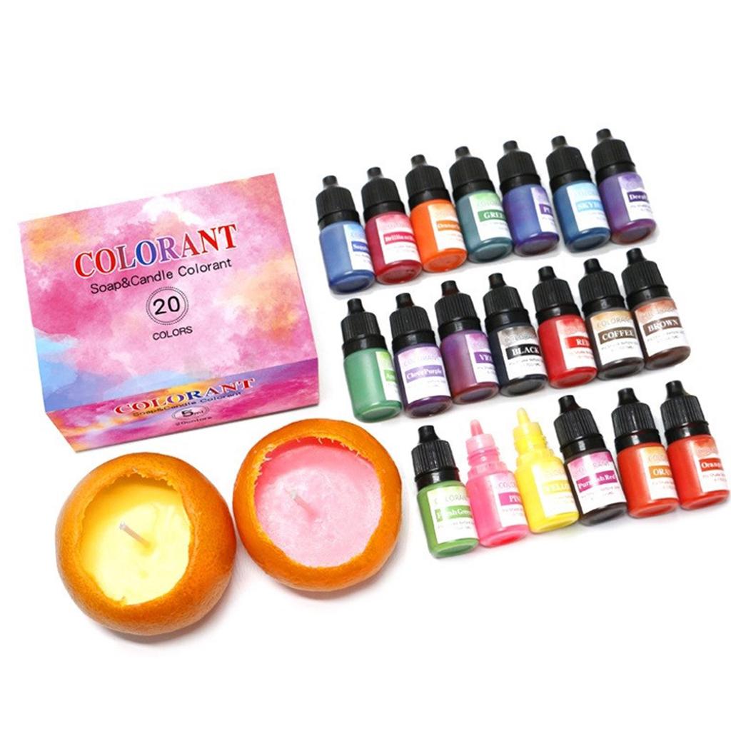20 Colors Candle Dyes Pigment Scented Liquid Colorant Pigment Candle Mold Soap Coloring Handmade Crafts Resin Pigment