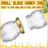 70ml Mini Glass Honey Jar Set,Round Glass Honey Jars,Glass Sealed Jars with Gold Lids,for Baby Shower,Wedding,and Birthday Gifts