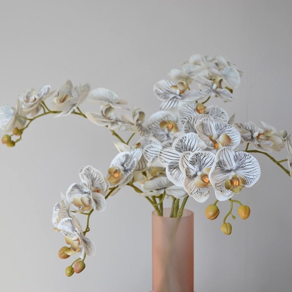 Einzelner Ast Simulation Schmetterlingsorchidee Mottenorchidee Plastikblumenstrauß Heimdekoration