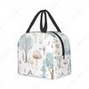 Forest mushroom Lunch Bag Waterproof Insulated Canvas Cooler Bag Thermal Cold Food Picnic Travel Tote for Women Children