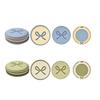 6Pcs Coaster Macaron Cartoon Design Heat Resistant Anti-Slip Coasters Cups Bowls Plates Mat Home Office Coffee Shop Decor