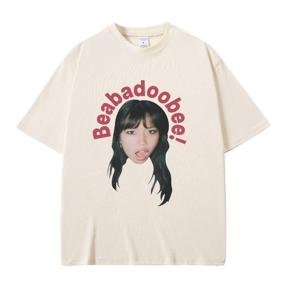 Beabadoobee Face Graphic Tshirt Mens Women Hip Hop Fashion Oversized Short Sleeve T Shirts Male Casual Vintage Cotton Tshirts