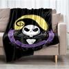The Nightmare Before Christmas Theme Printed Blanket - Perfect for Couch, Bed, Travel & Outdoor Use | Machine Washable, Cozy & Durable.