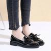 Women's Shoes Patent Women Loafers British Tassel Casual Flat Shoes Bowknot Shoe Comfortable Zapatos