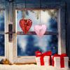 8Pieces Colorful Heart Ornaments For Valentine's Day Hanging Decoration for Home Wall Decorations