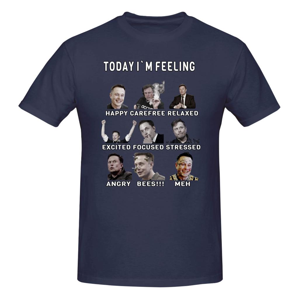 Piece Funny Feelings Novelty Graphic Cotton TShirt Musks Tech Billionaires Tops Tees For Unisex
