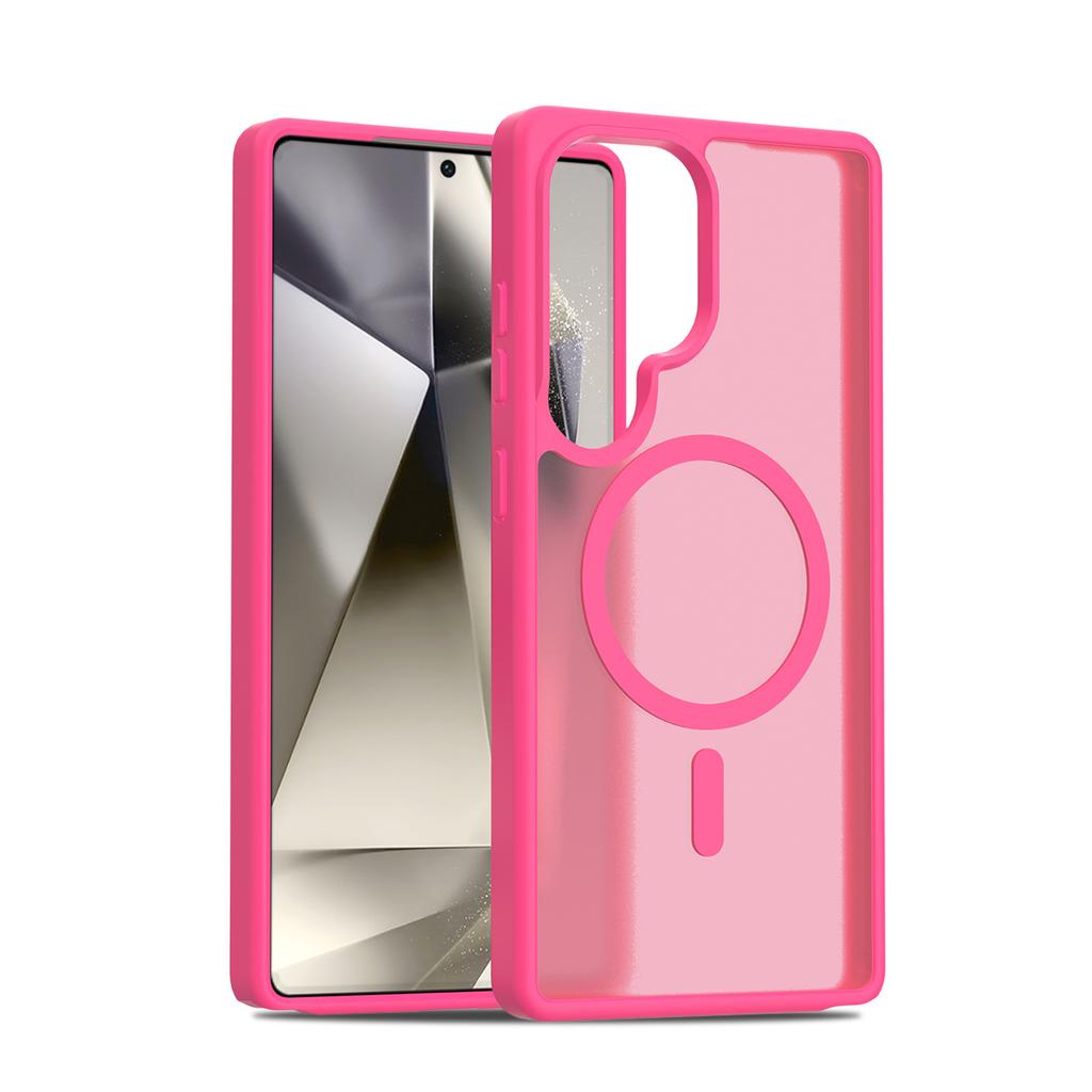 Applicable To Samsung S26Ultra Silver Shield Magnetic Mobile Phone Case S25Ultra Anti-drop S24Ultra Protective Case
