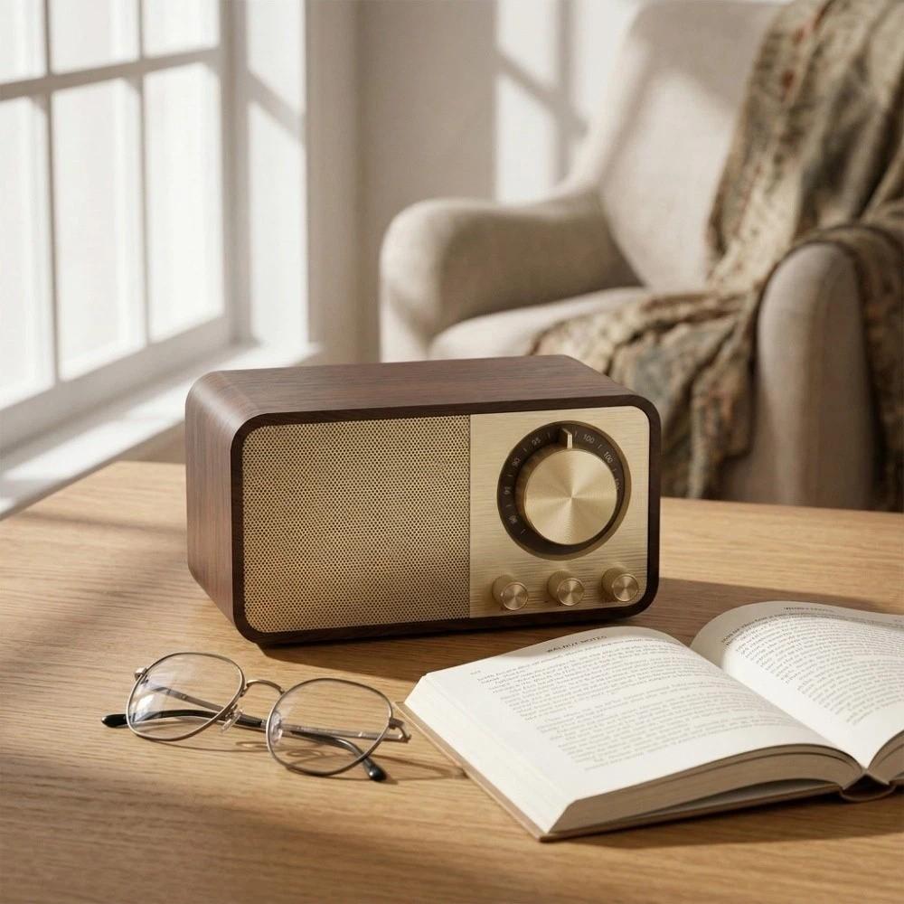 Retro FM Radio with Bluetooth Super Bass Vintage Radio Sound Bar Bluetooth Speaker  Classic