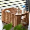 Imitation Wicker Storage Basket Large Hand Woven Storage Box For Bathroom Kitchen Drawer Clothes Sundries Storage Organizer