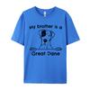 My Brother Is A Great Dane Cute Dog Breed Tshirt Man Vintage T Shirts Brand Clothing Cotton TeeShirt Graphic Shirts