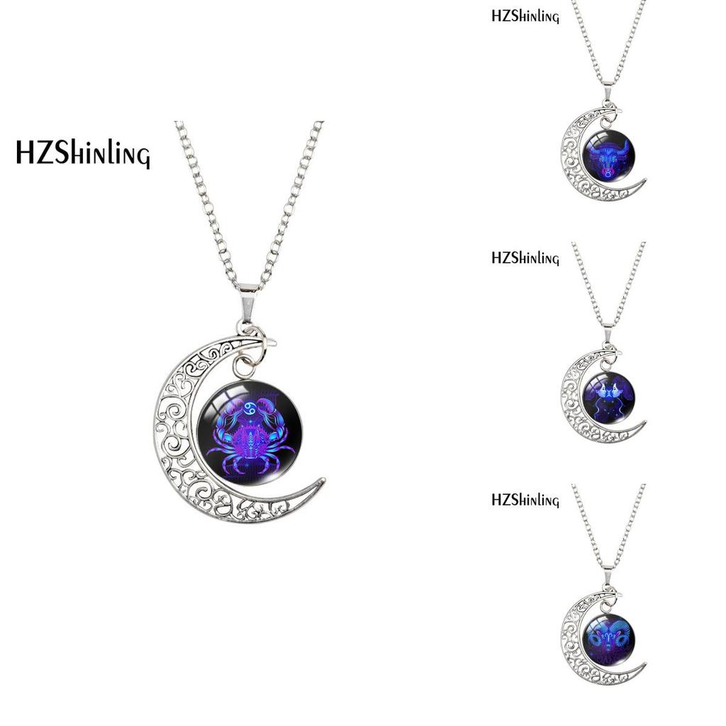Moonlight Gorgeous Zodiac Gemstone Necklace Crafted From Premium Alloy Glass And