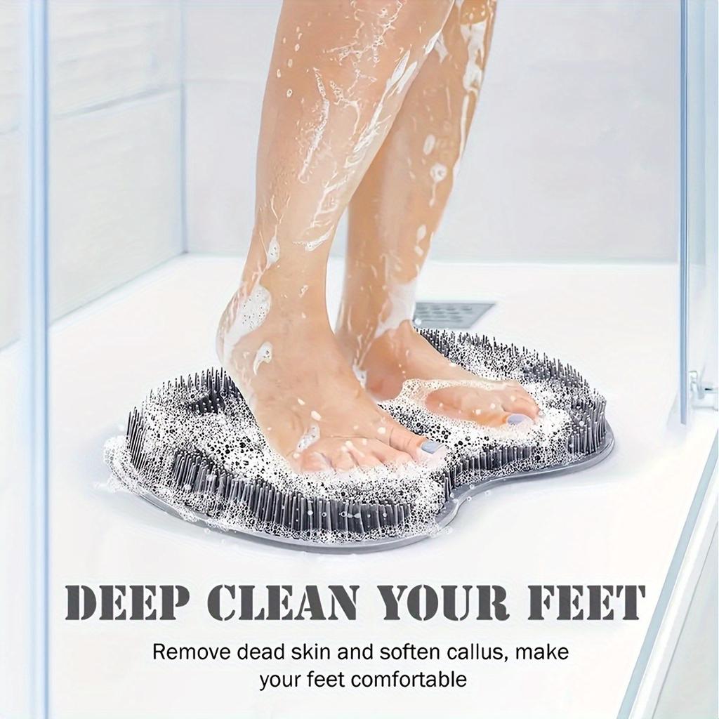 Silicone Foot Cleaner with Suction Cup NonSlip Shower Foot Scrubber Exfoliating Massager for Deep Cleansing & Relaxation At Home