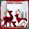2 Pieces Christmas Reindeer Statues Animal Sculptures Ornament for Home