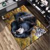 1Pc Black Bear Rug - home decoration Carpet For Living Room Bedroom Flooring Computer Chair Area Rug