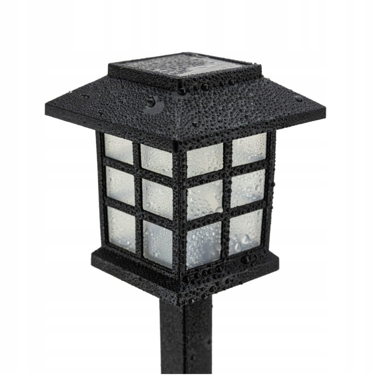 Lampka solarna ogrodowa led domek 6szt zestaw z czujnikiem zmierzchu