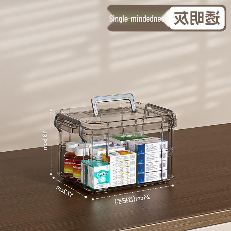 Portable Multi-Layer Medicine Box - Household Large Capacity Transparent Pill Organizer