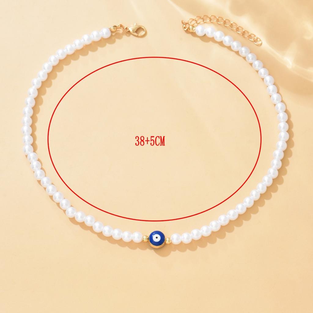 Perlenkette Damen Hundert Türme Heißer Verkauf Blaues Teufelsauge Design Geschenk Geometrische Modellierung Süßer Cooler Wind