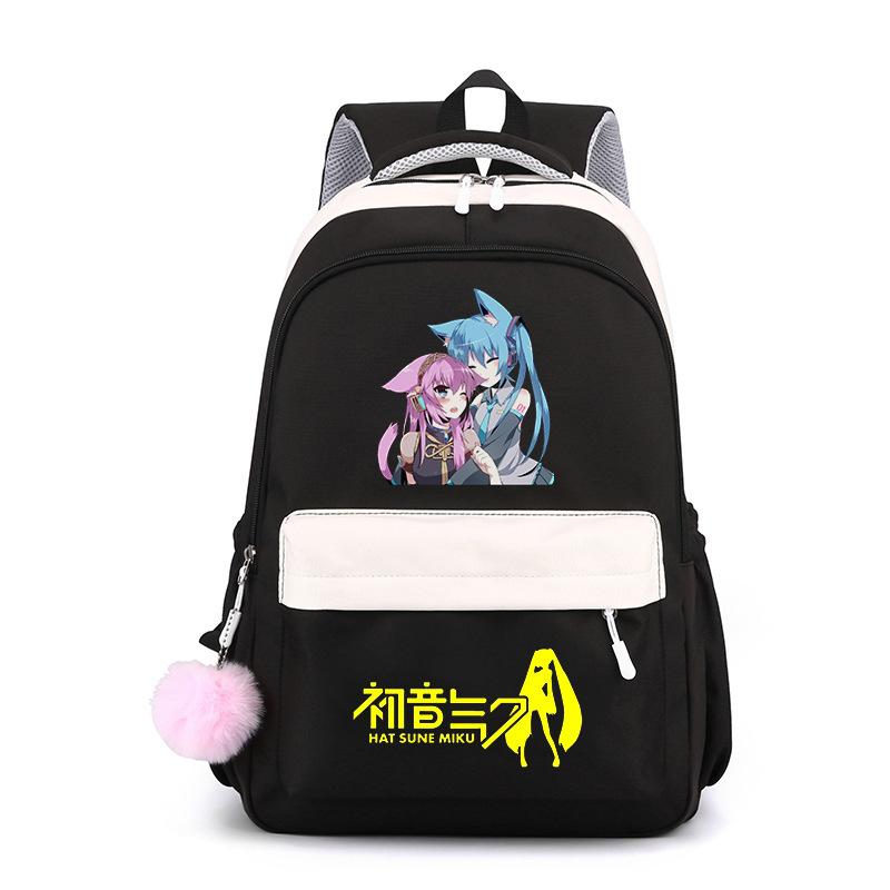 Anime Peripheral Hatsune Future School Bag Backpack Cartoon Backpack Candy Color Large Capacity Student School Bag Stationery