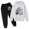 Warm Casual Hoodie Soldier Pattern Colorful Printing Fashionable Comfortable Long Sleeved Children's Set