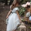 Abito da damigella d'onore madre-figlia in pizzo principessa con strascico in tulle per bambina smoking da matrimonio performance rete traspirante abito formale