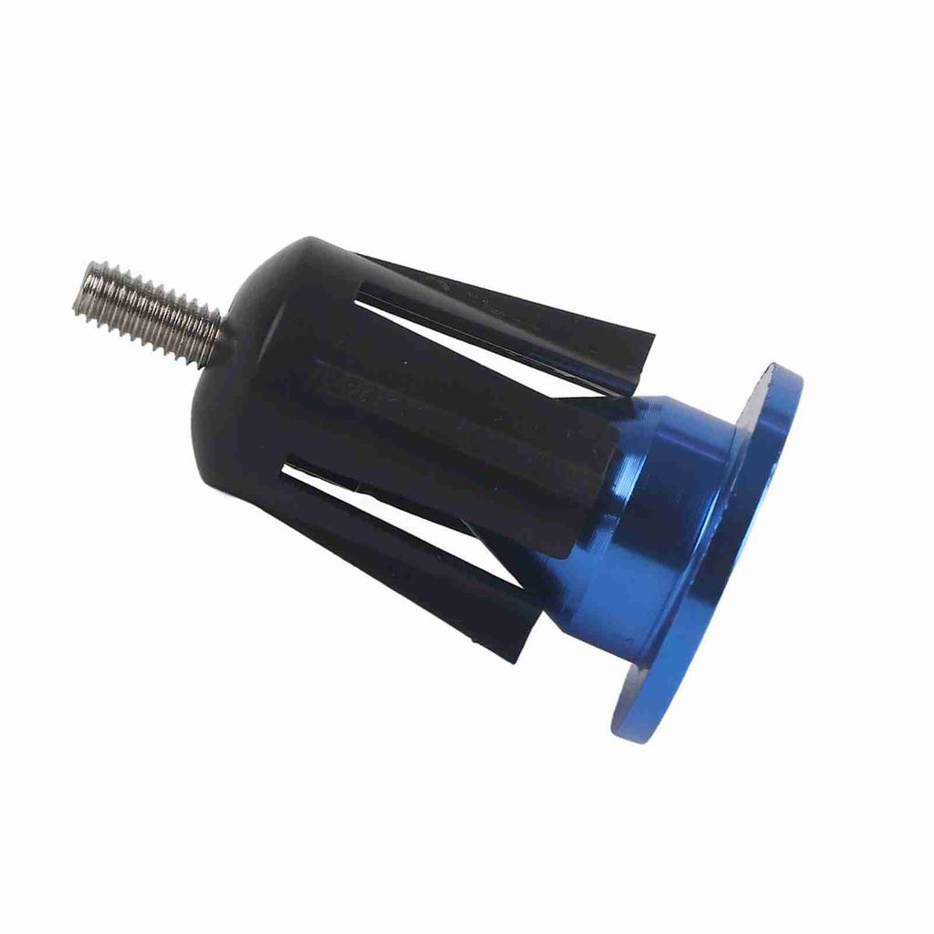1 Pair Aluminum Alloy Bike Bicycle Handlebar Handle Grip Bar End Plug Cap Parts(Blue)