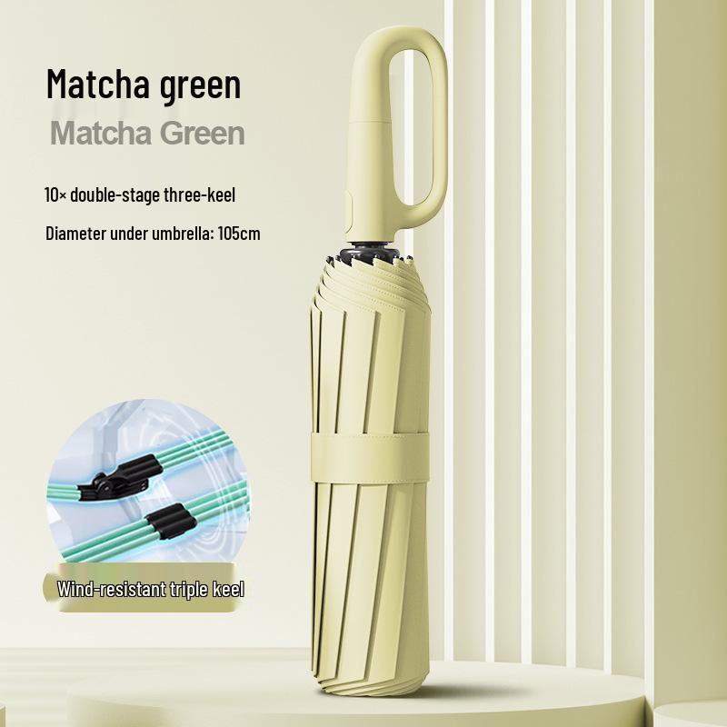 Men's High-End Automatic Folding Umbrella, UV Protection & Rainproof, Customizable for Business and Sunshade.