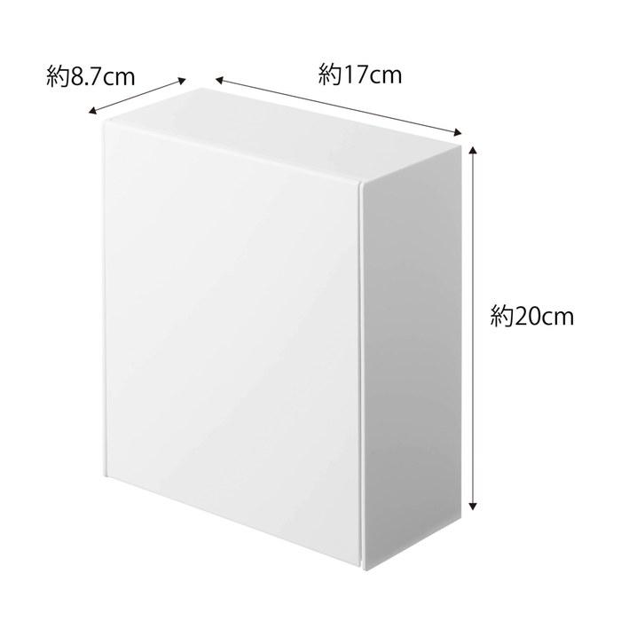 Yamazaki Wall Dustbox & Storage Case White Approx. W17xD8.7-16xH20cm Tower Includes Plasterboard Pin