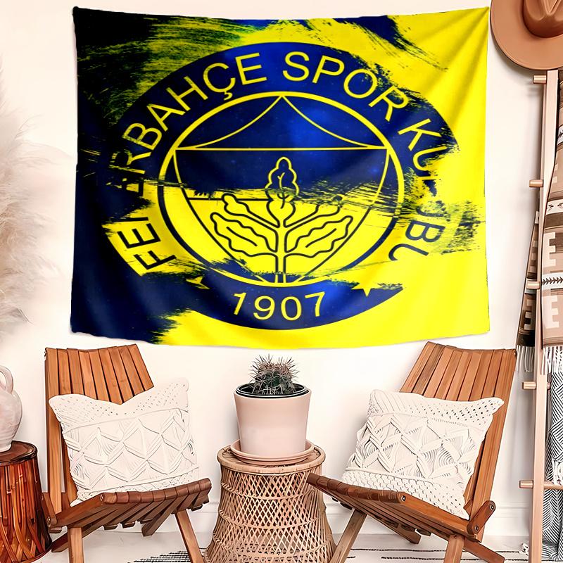 Fenerbahçe Spor Kulübü Tapestry Wall Hanging Room Background Cloth Home Decor Beach Mat Yoga Mat Sofa Bed Sheet