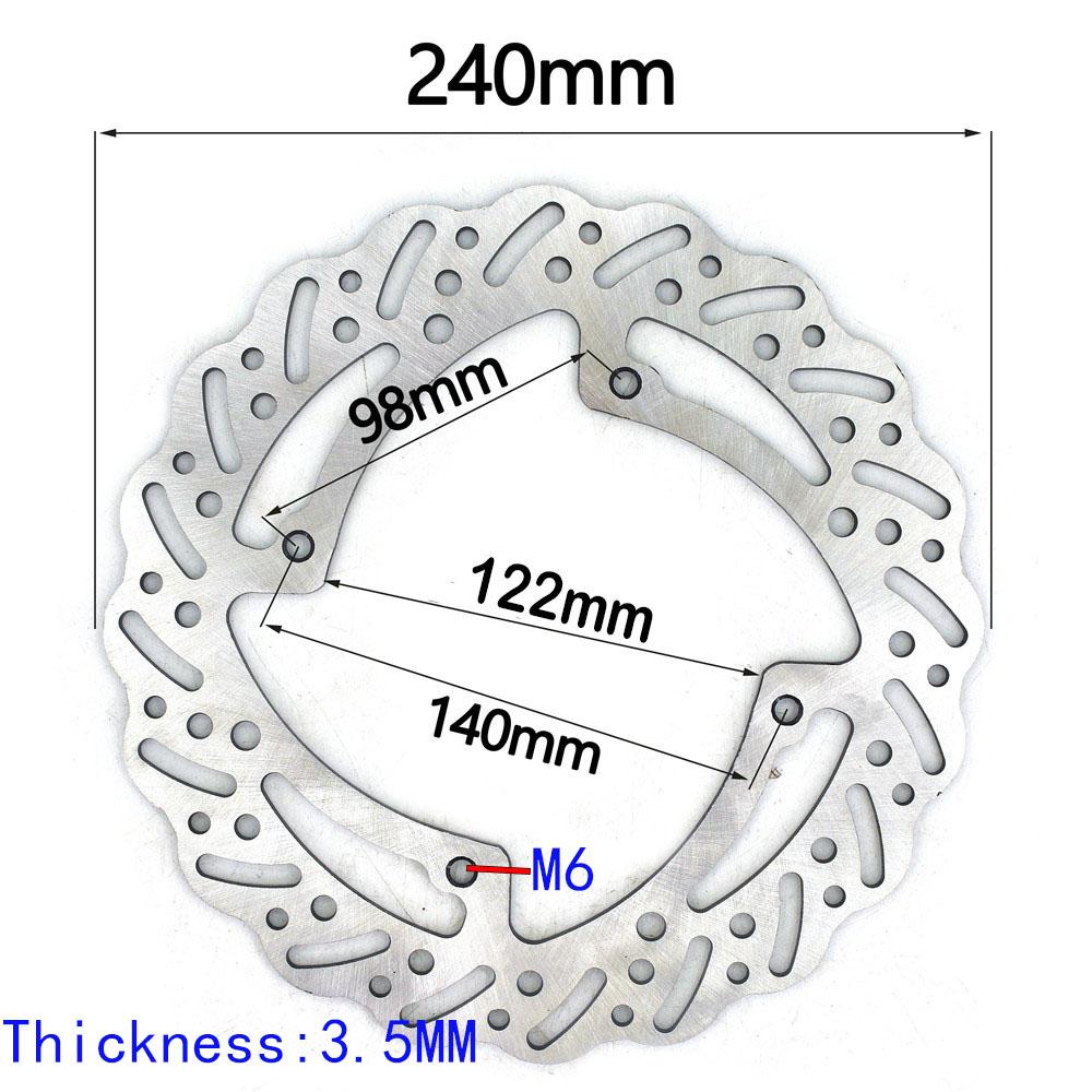 240/260/270MM Front Rear Brake Disc Rotor CRF CR125 250 500 CRF250R CRF250X CRF450R/450X Motocross Enduro Supermotard Dirt Bike