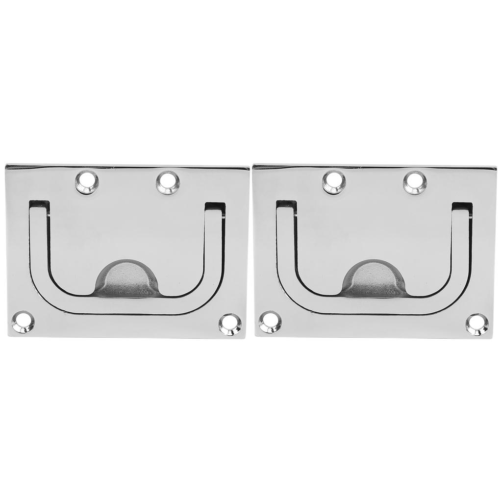 2PCS Stainless Steel Boat Hatch Pull Deck Cover Handle Marine Hardware Locker Ring