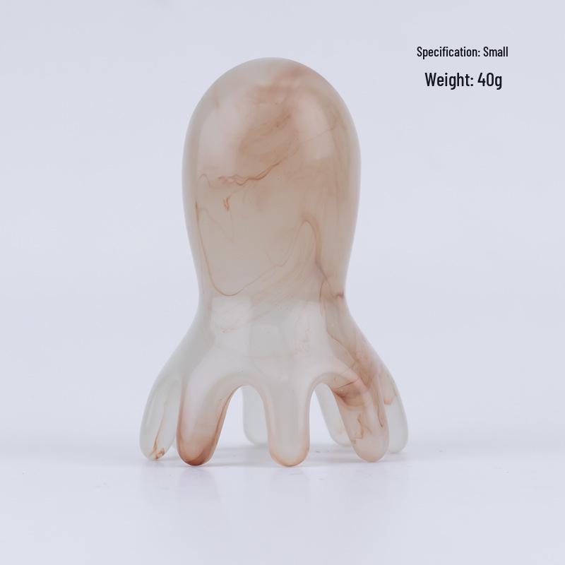 

Octopus Scalp Massager: Portable Eight-Claw Wide-Tooth Comb for Meridian Therapy and Gua Sha.