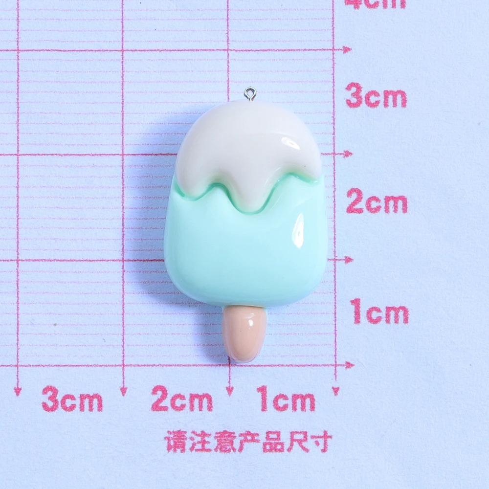 10Pcs Resin Ice Cream Cute Dessert Resin Charms Pendants For Jewelry Making DIY Handmade Earring Bracelet Necklace Accessories