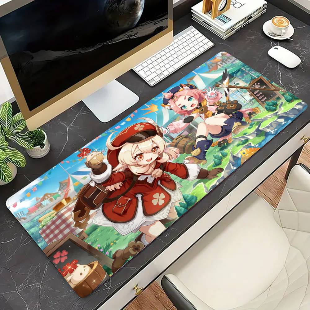 Klee Anime G-Genshin Impact Mousepad Non-slip Suitable For Office Computers Laptops E-sports Game Desk Mats XXL Keyboard