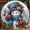 Vintage Metal Sign Blue Deer Merry Christmas Retro Tin Plate Wall Decor Home Holiday Gift 20 Cm