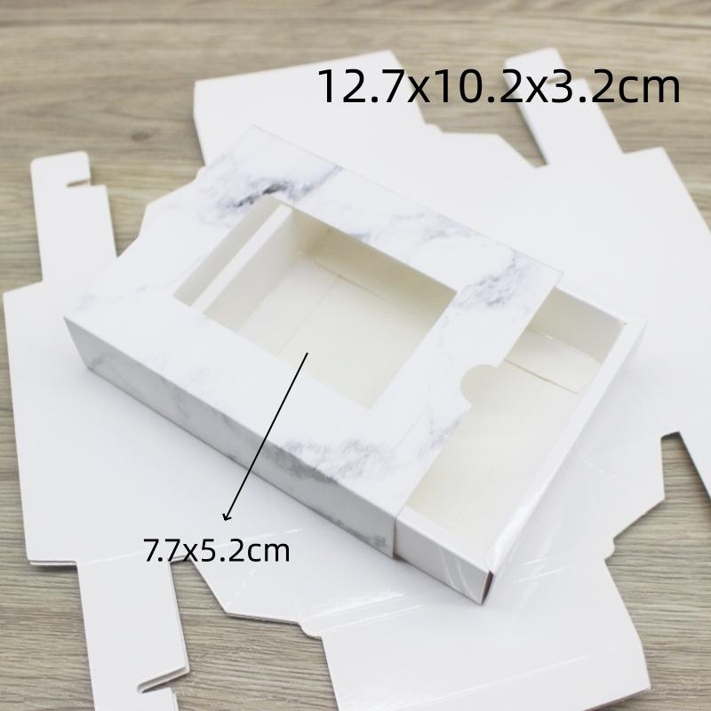 10pcs New Marble Pattern Gift Box British and American/French National Stamp Wedding/Candy Box