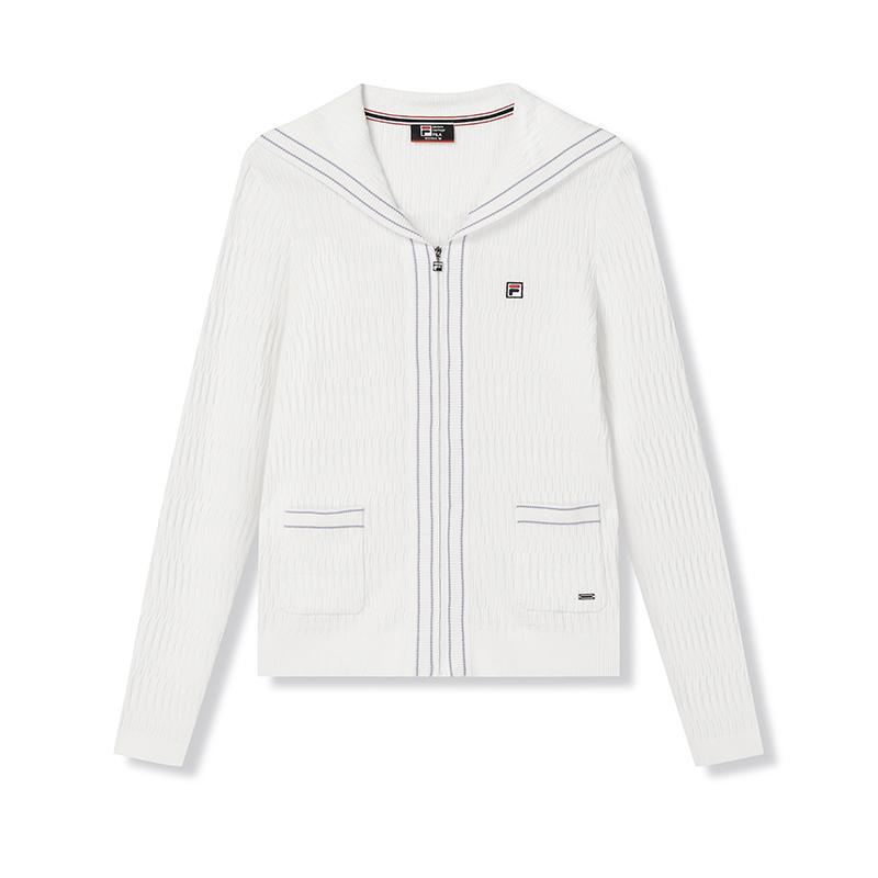 New FILA Knitwear Women's Steam White F11W431410FIV