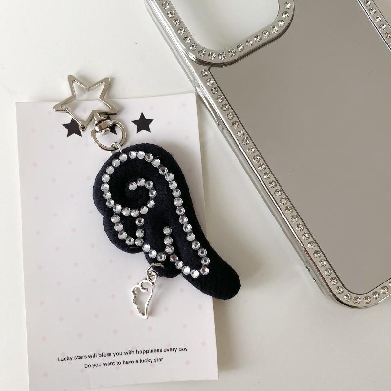 Y2K Harajuku Musical Notes Star Pendant Keychain Cute Bag Hanging Decoration For Women Girls Sweet Keyring Jewelry Gift