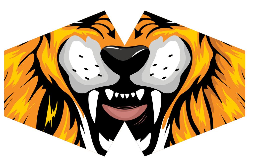 Reusable Kids Face Mask, Tiger Print