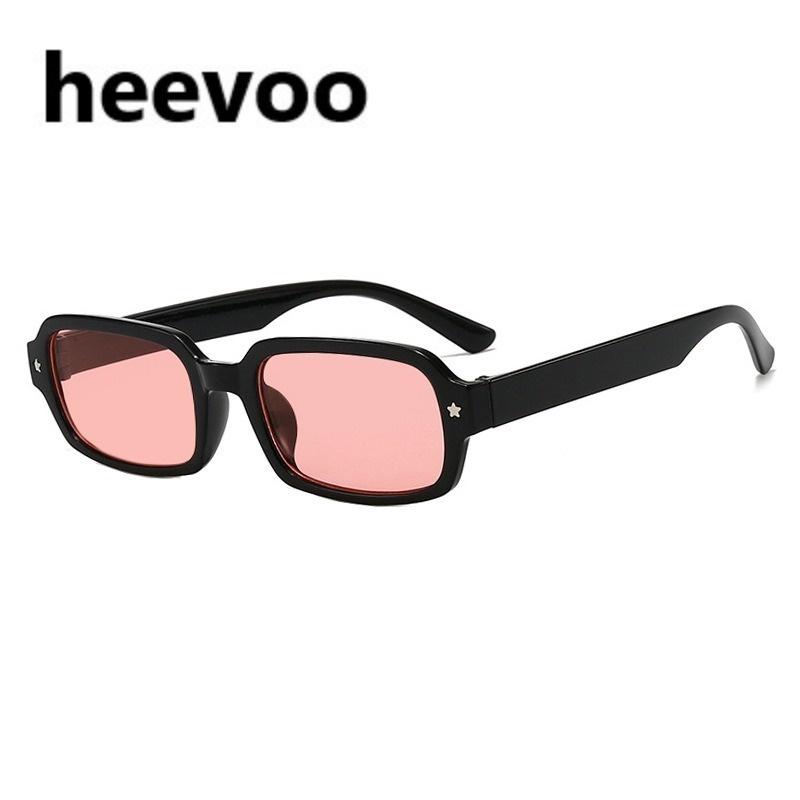 

Quality Trendy Rectangular Sun Eyeglasses Men Ladies Vintage Rivets Small Spectacle Frame Frame Sun Glasses UV400 Shades only 1pcs sunglasses